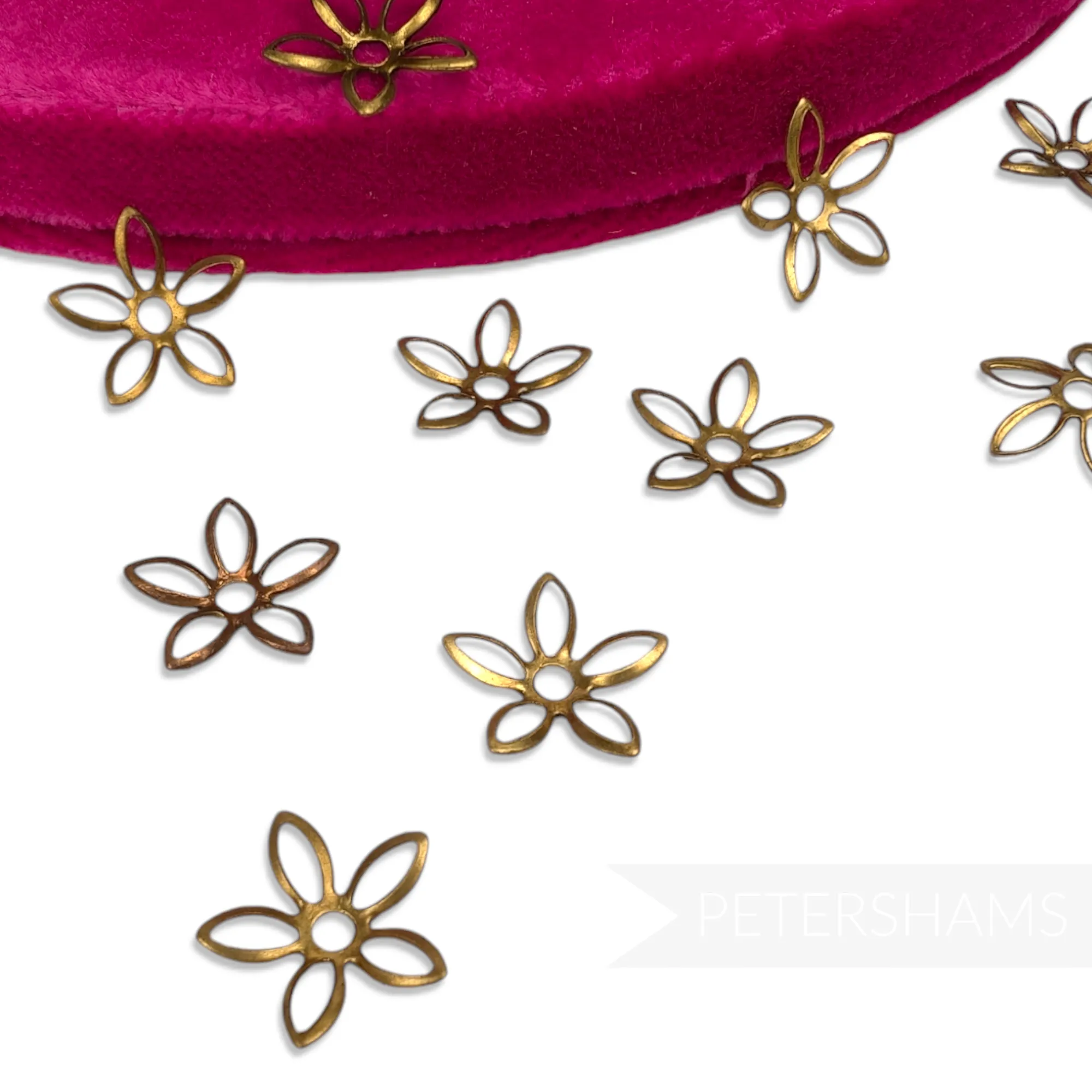 16mm Vintage 1980's Simple Flower Frame Shapes - 24 Pieces