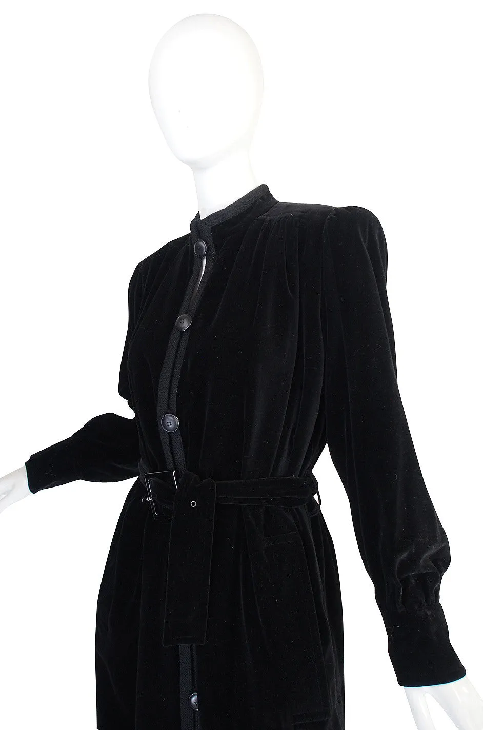 1970s Classic Yves Saint Laurent Velvet Coat