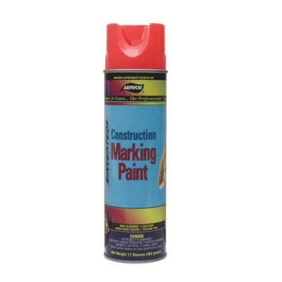 Aervoe 246 15 oz. Fluorescent Red Construction Marking Paint