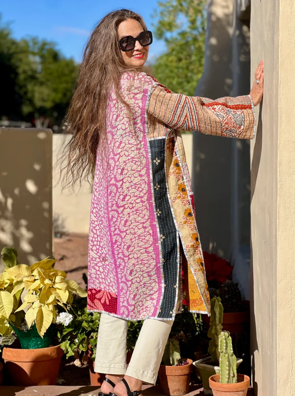 Aleja Cotton Vintage Quilted Kantha Coat ONE OF KIND