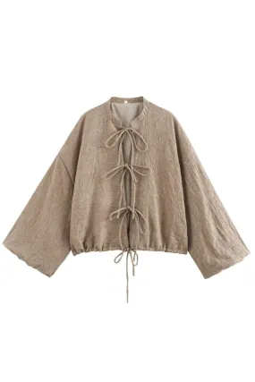 'Alexa' Chinese Style Round Collar Short Jacket