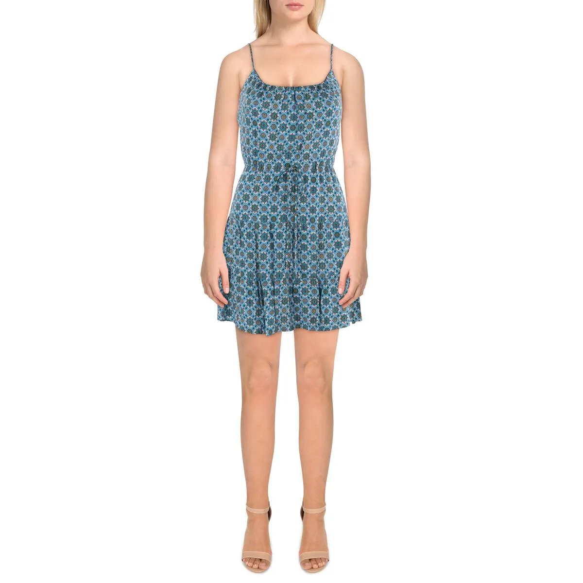 Alice and Olivia Womens Floral Print Mini Babydoll Dress