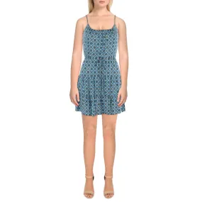 Alice and Olivia Womens Floral Print Mini Babydoll Dress