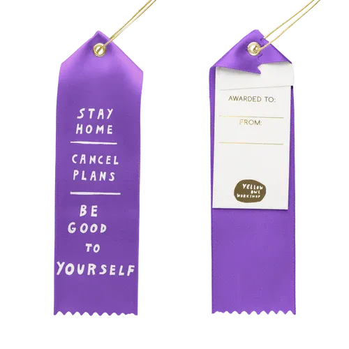 Award Ribbon / Bookmark w Note - Stay Home