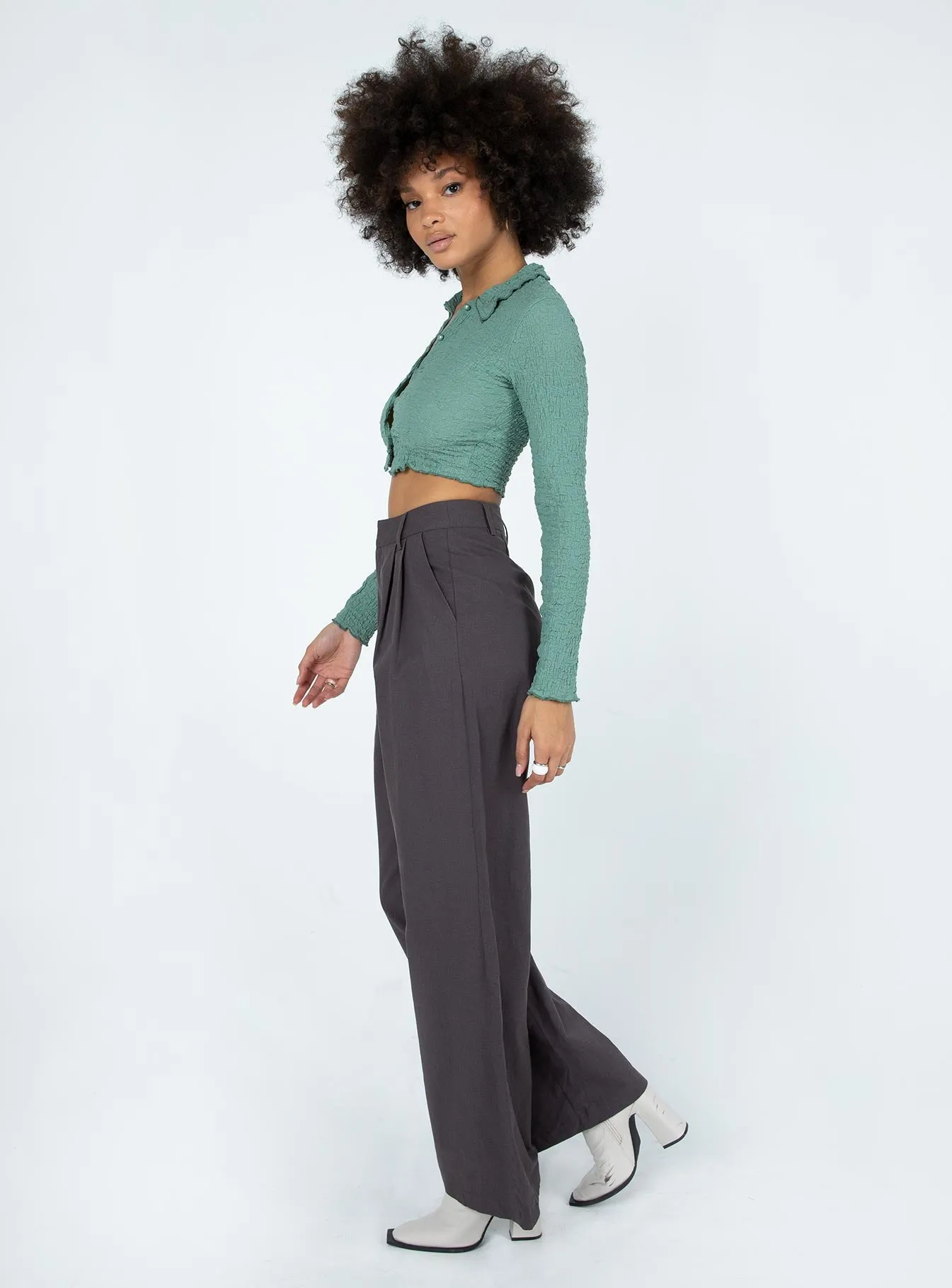 Ayla Linen Pants Grey