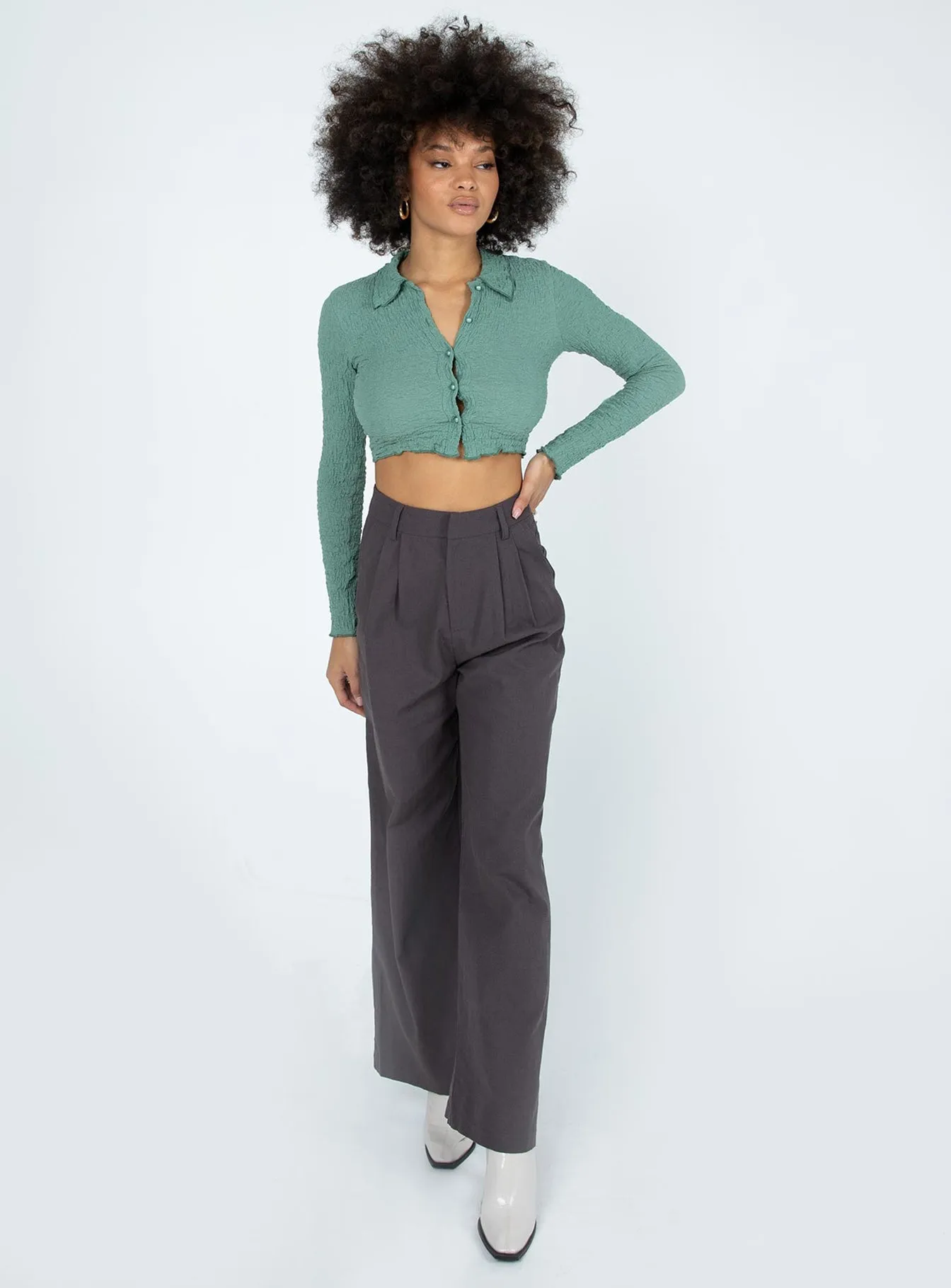 Ayla Linen Pants Grey