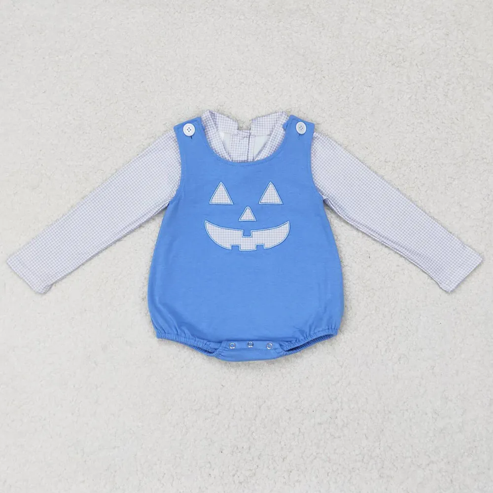 Baby Infant Boys Rompers Sets Blue Halloween Ghost Face 2pcs Shirt Rompers LR1172 LR1171