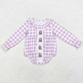 Baby Infant Girls Rompers Halloween Checkered Ghost Long Sleeve Rompers LR1299