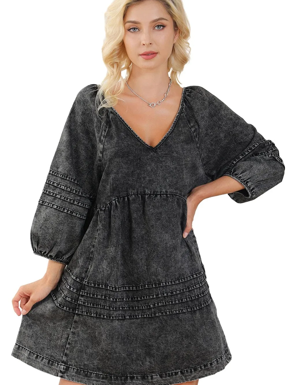 Babydoll Denim Dress