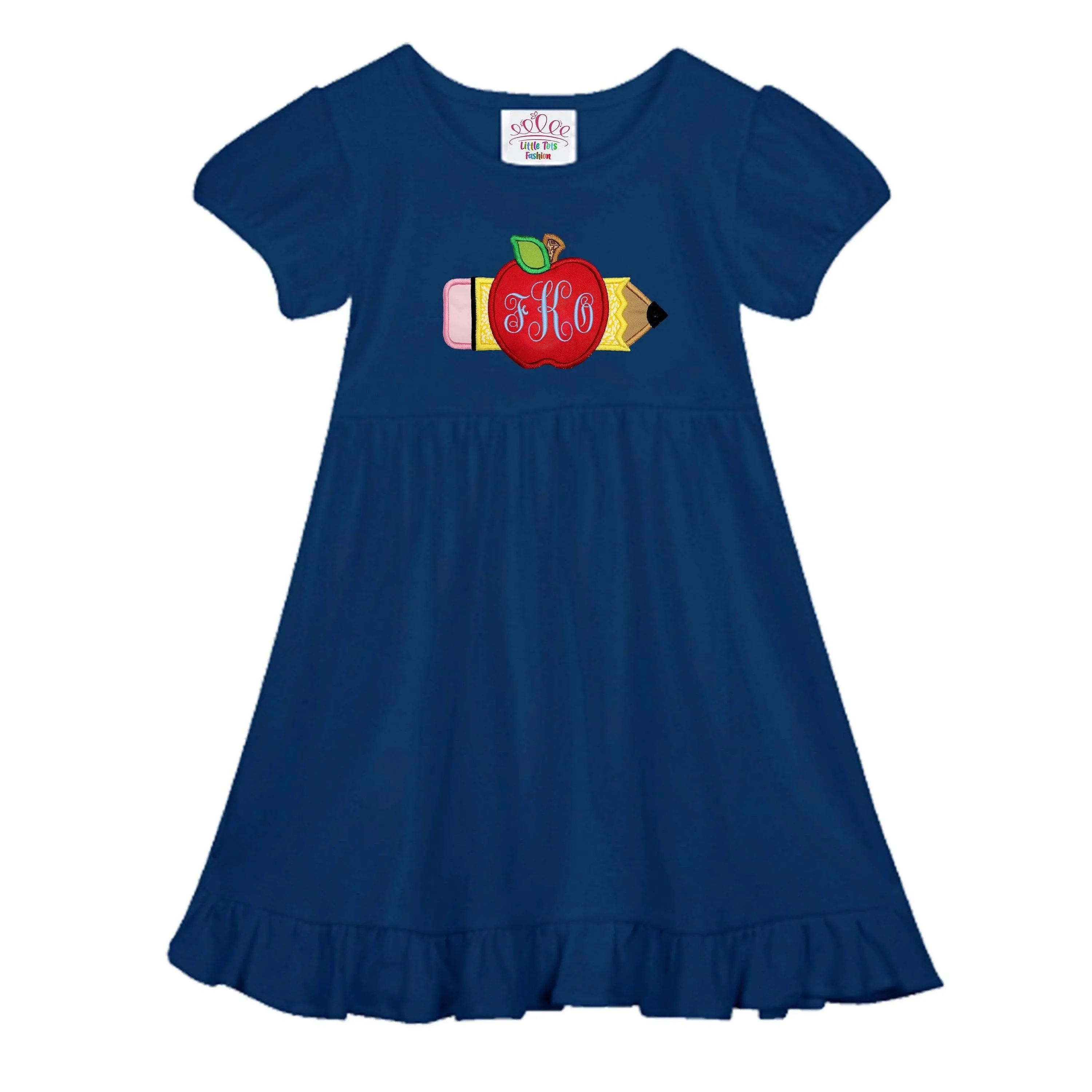 BACK TO SCHOOL Dress | Girls Monogram School dress | back to school outfits girls | back to school clothes | Kindergarten Outfit