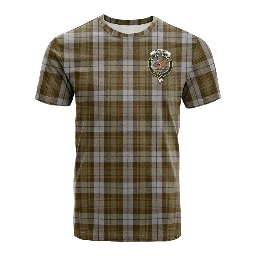 Baillie Dress Tartan T-Shirt with Family Crest