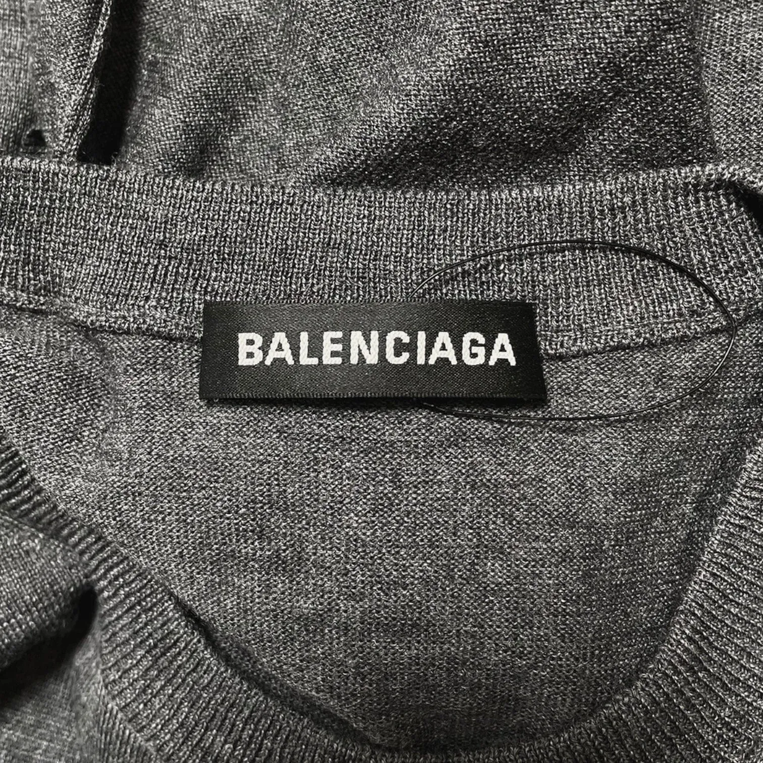 Balenciaga BB Logo Wool Jumper Sweater Heather Grey