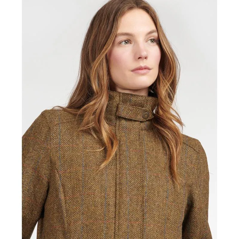 Barbour Fairfield Ladies Wool Tweed Waterproof Jacket - Honey Mustard