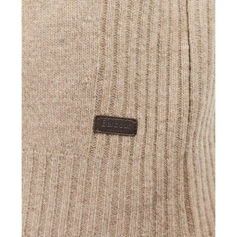 Barbour Nelson Mens Essential Zip Neck Mens Jumper - Stone