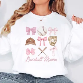 Baseball Mama Bow Collage Wholesale Sweatshirt - Hot Item