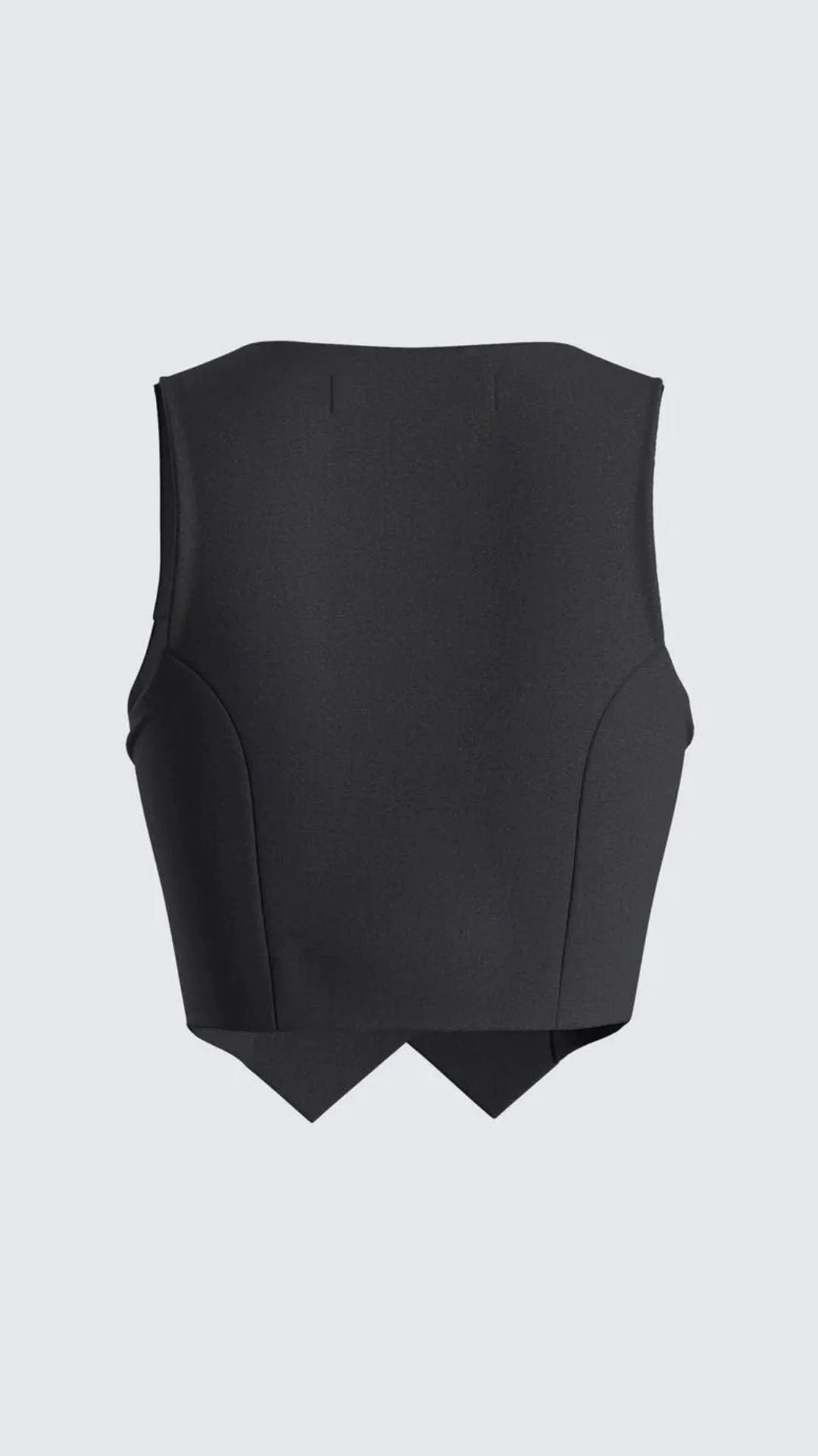 Black Crop Waistcoat