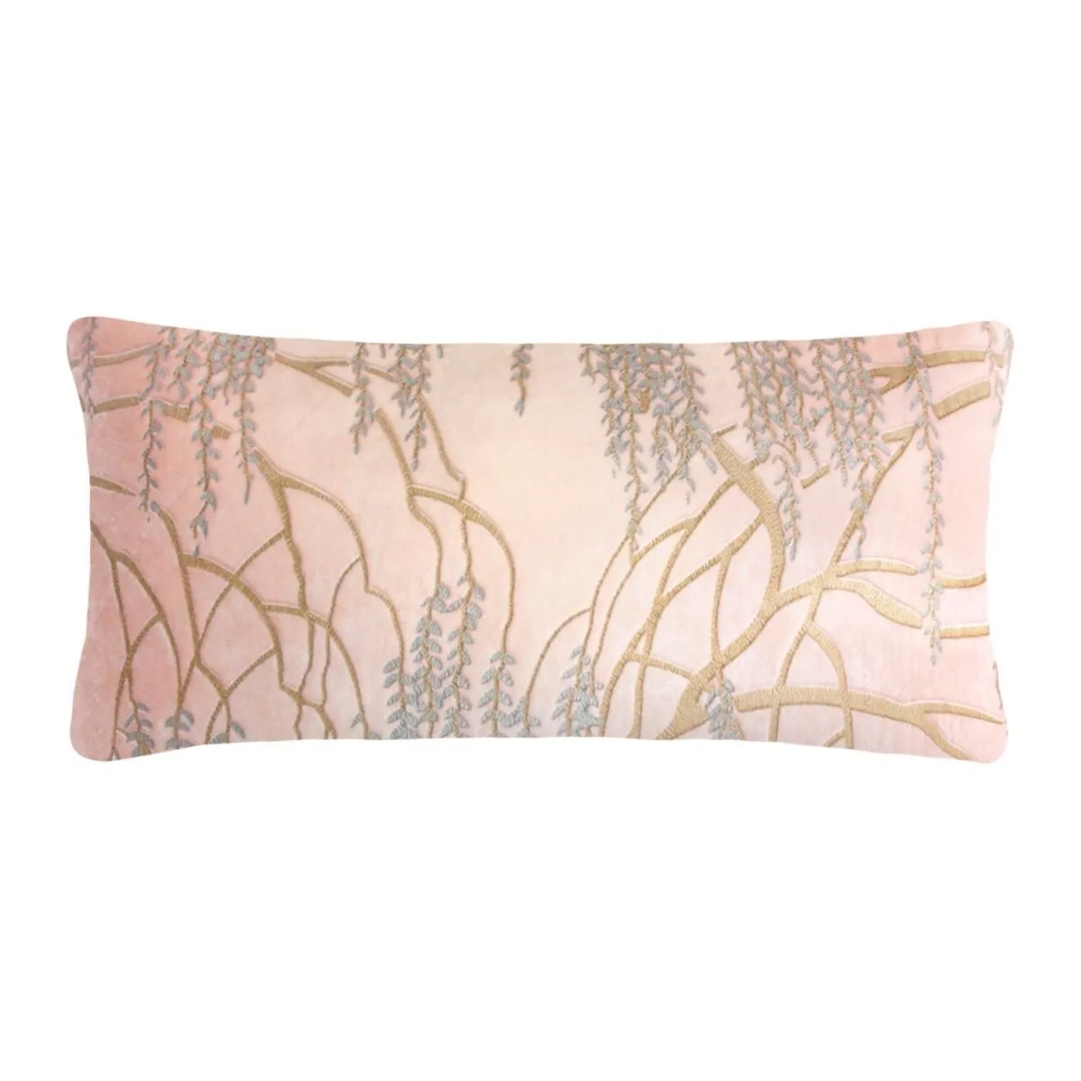 Blush Metallic Willow Velvet Pillows