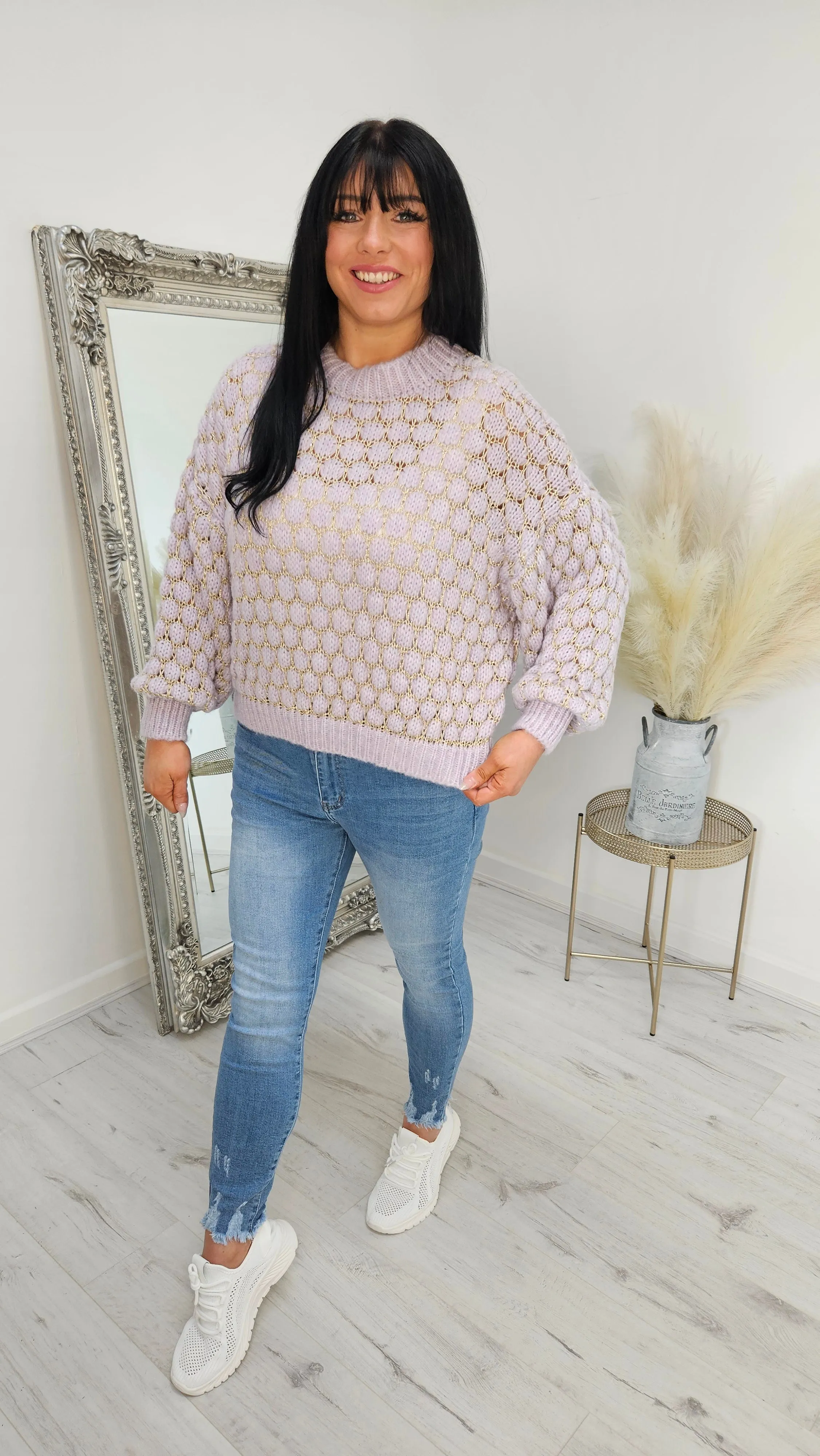 Bonnie Honeycomb Jumper - Lilac