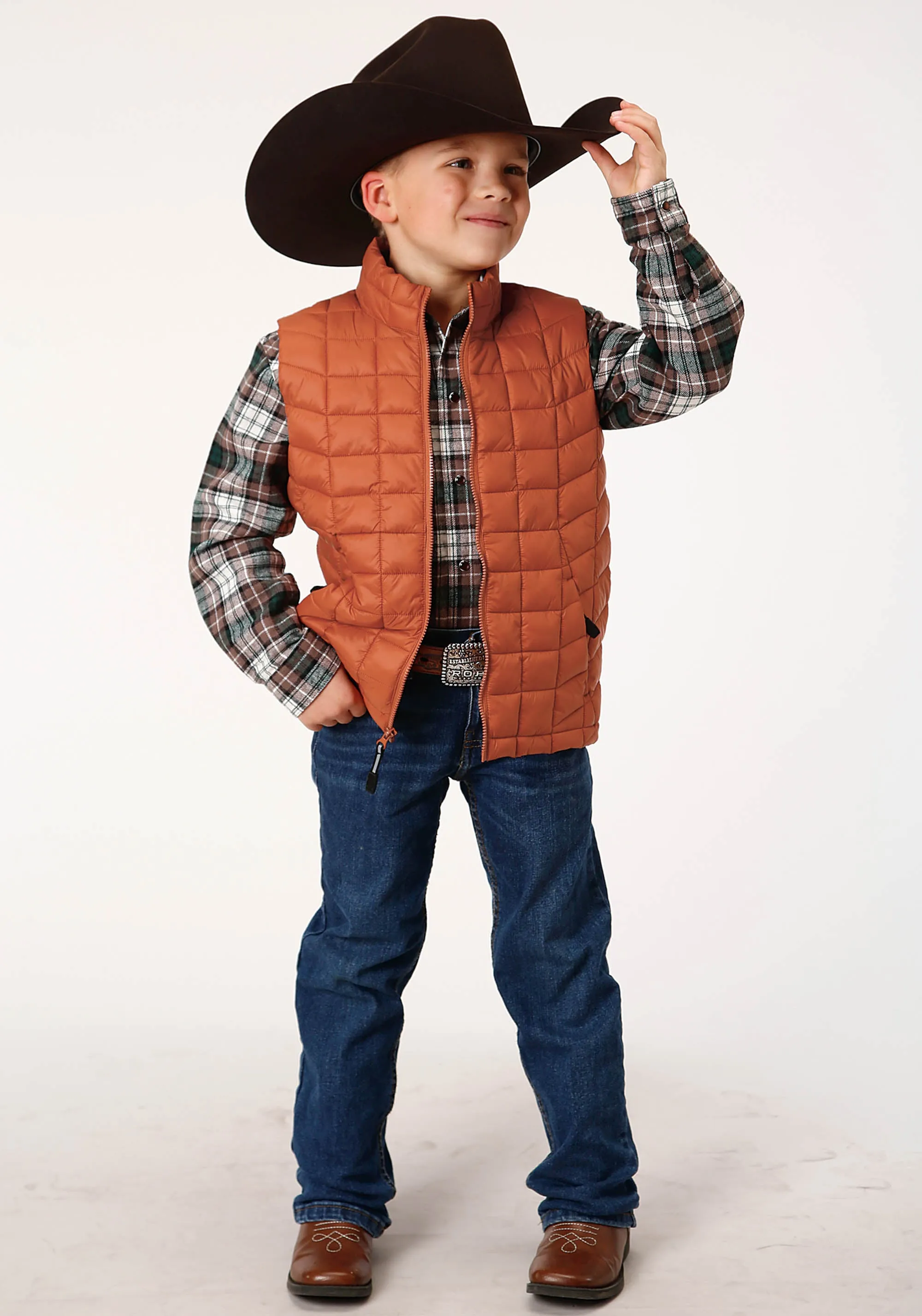 BOYS  CRUSHABLE POLY FILLED DOWN VEST