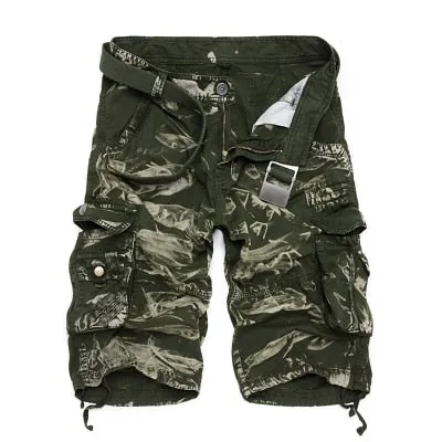 Camouflage Camo Cargo Mens Loose Work Shorts Military Short  Pants