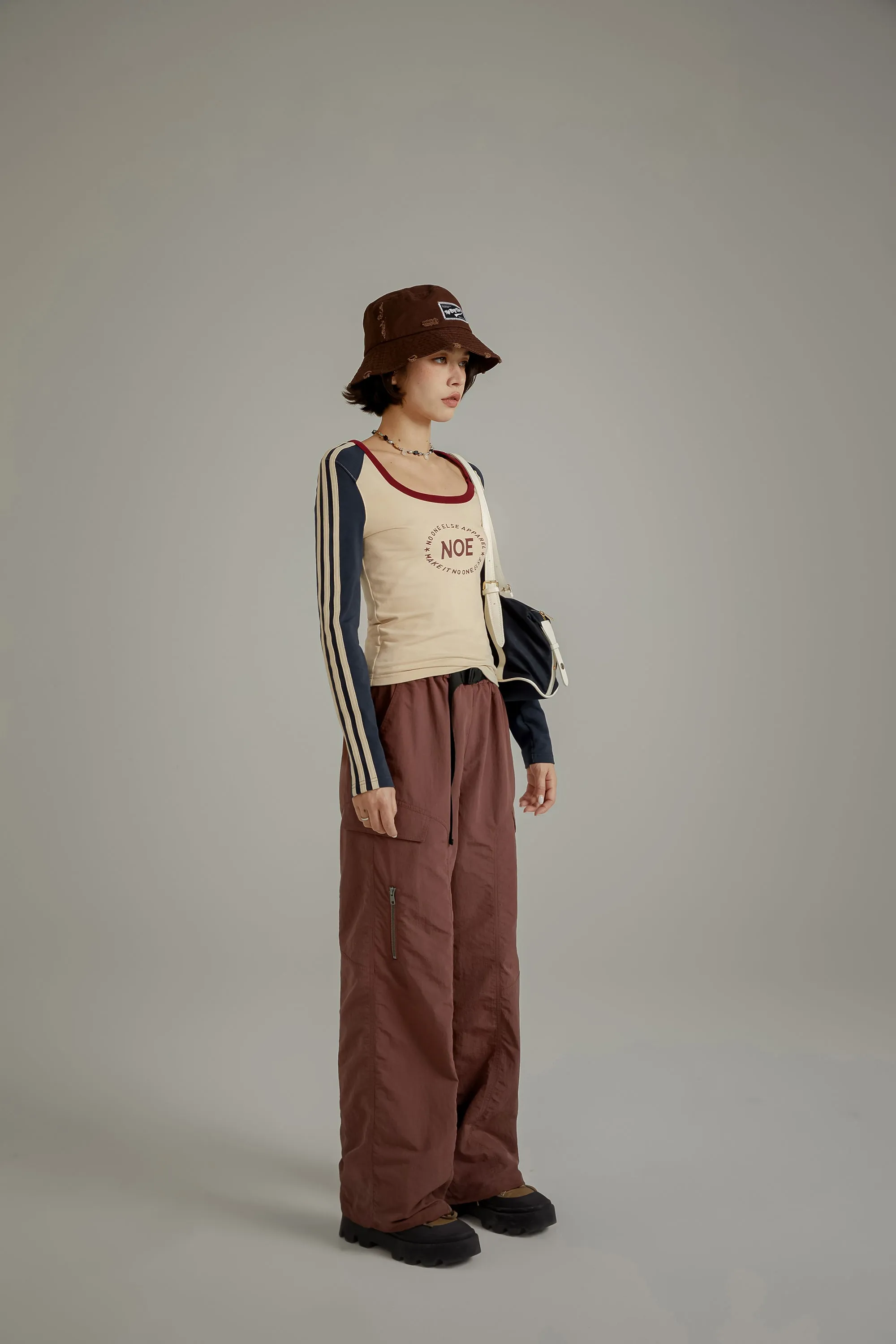 Cargo Drawstring Waist Casual Pants