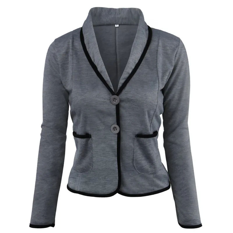 Casual Turn-down Collar Slim Short Fashion Plus Size Blazer