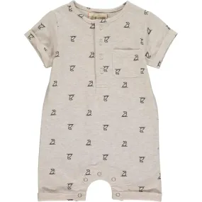 Cream henry print romper | Me & Henry