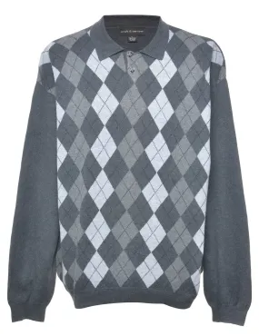 Croft & Barrow Argyle Knit Jumper - L