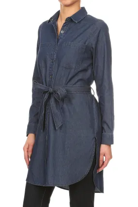 Denim Wishes Shirt Dress