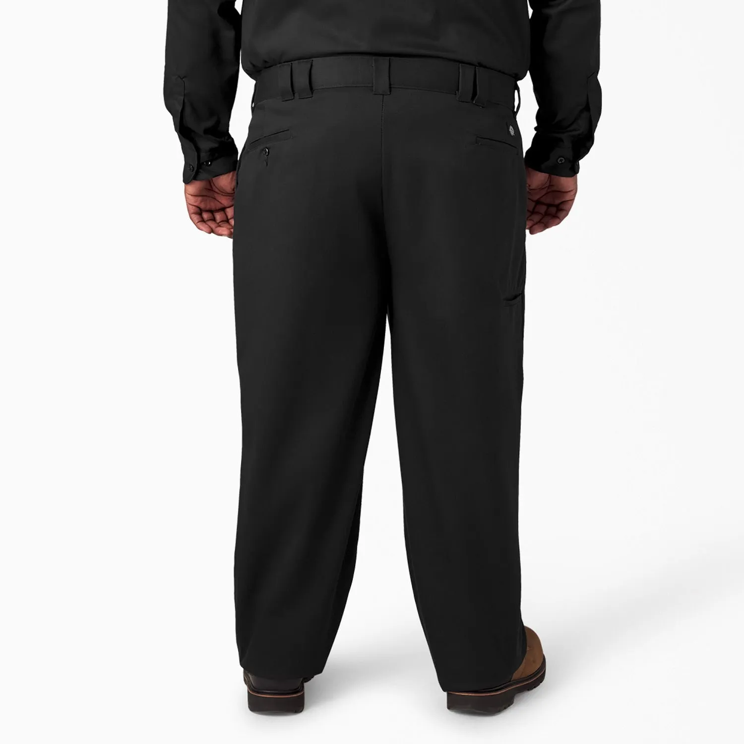 Dickies Men's Loose Fit Twill Double Knee Work Pant_Black