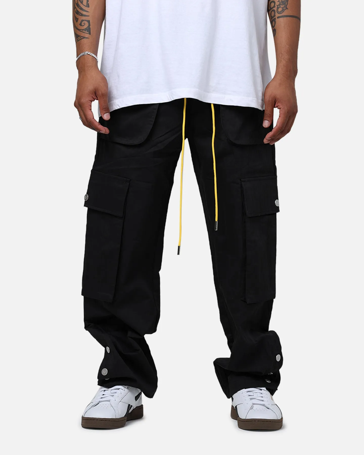 Diet Starts Monday Nylon Cargo Pants Black