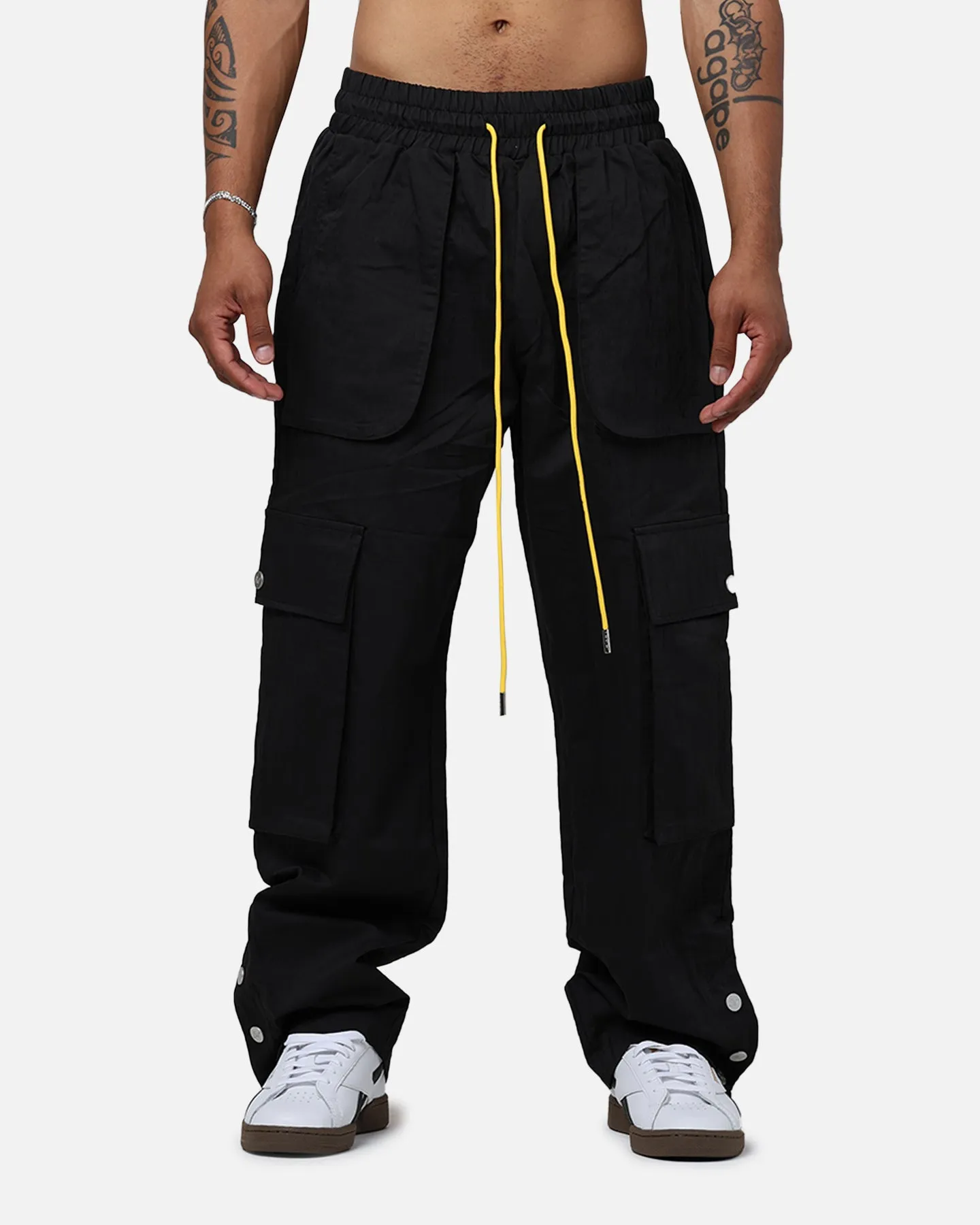 Diet Starts Monday Nylon Cargo Pants Black