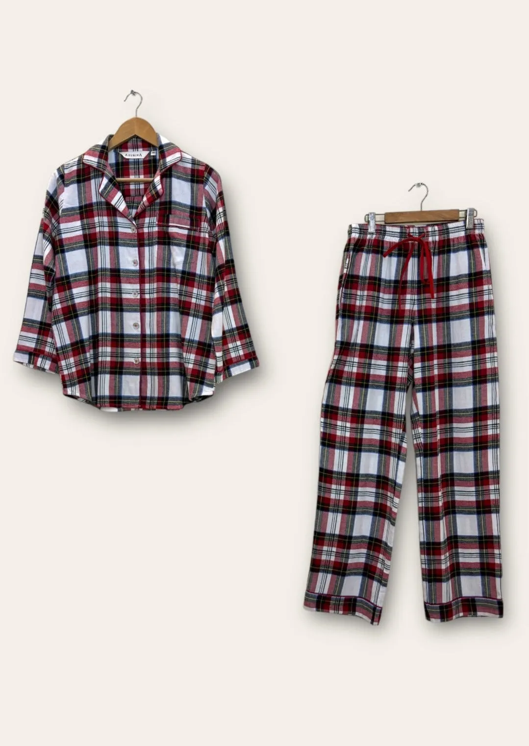 Ela PJ 2pc Set - Red Green Checks