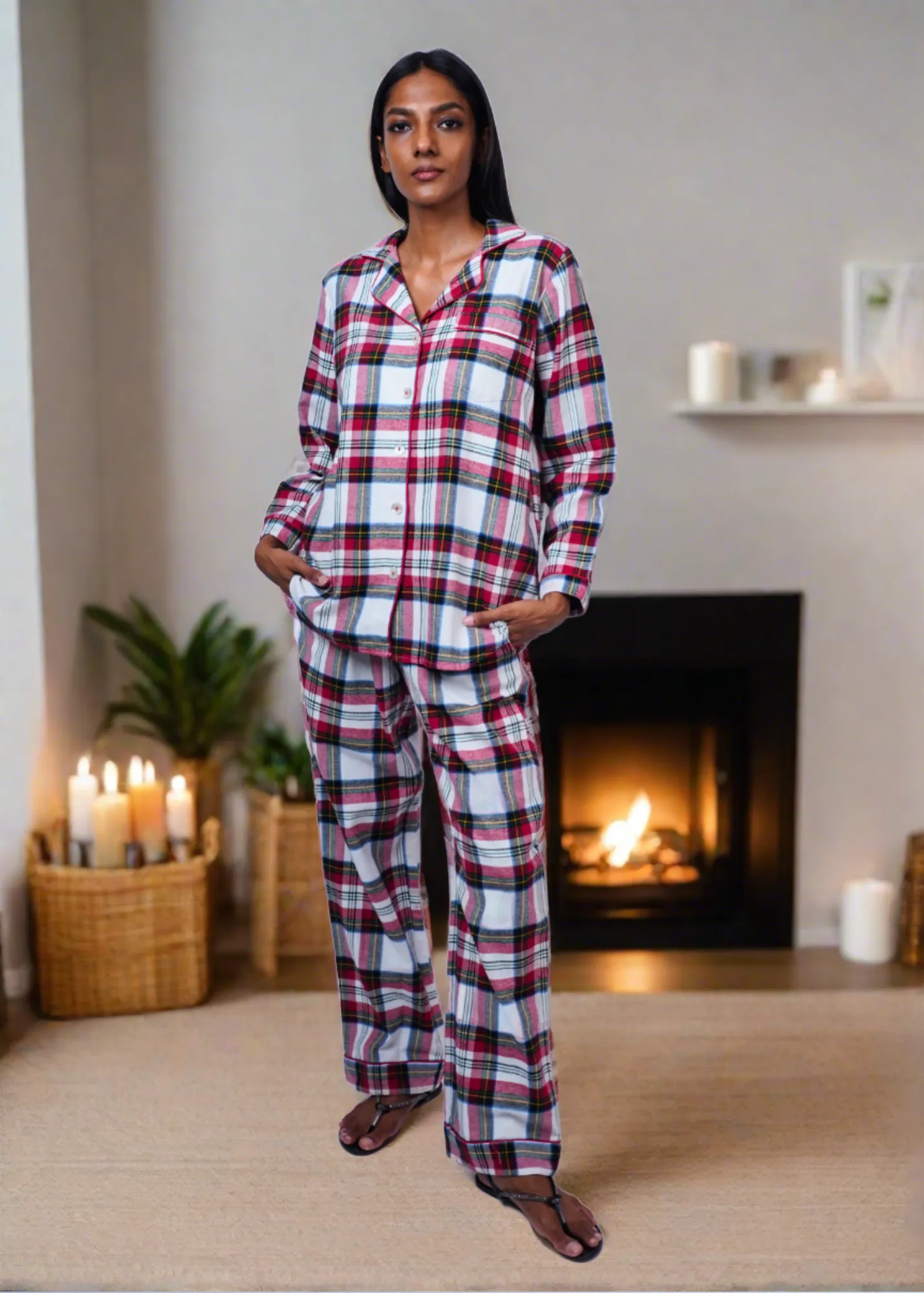 Ela PJ 2pc Set - Red Green Checks