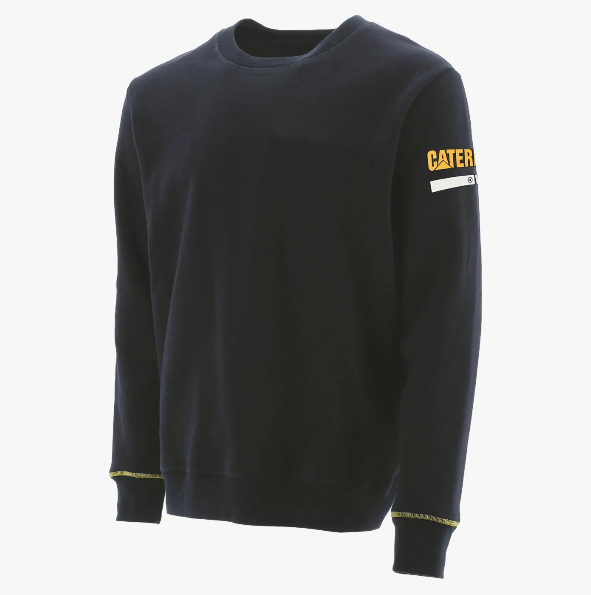 ESSENTIALS CREW NECK Mens Cotton/Fleece Jumper Black