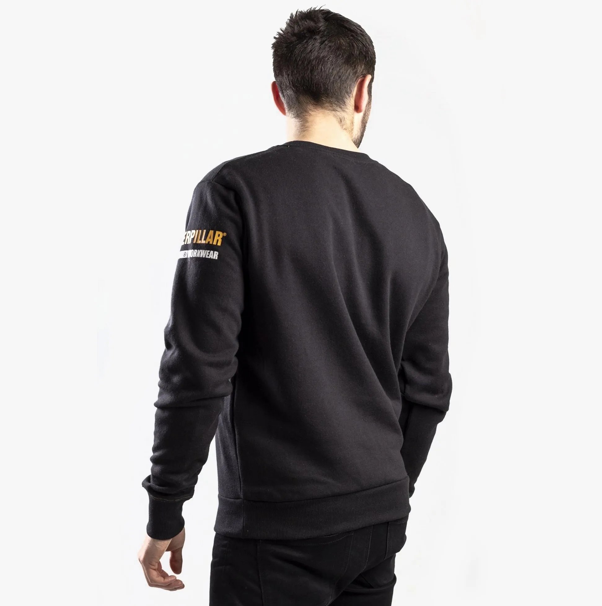 ESSENTIALS CREW NECK Mens Cotton/Fleece Jumper Black