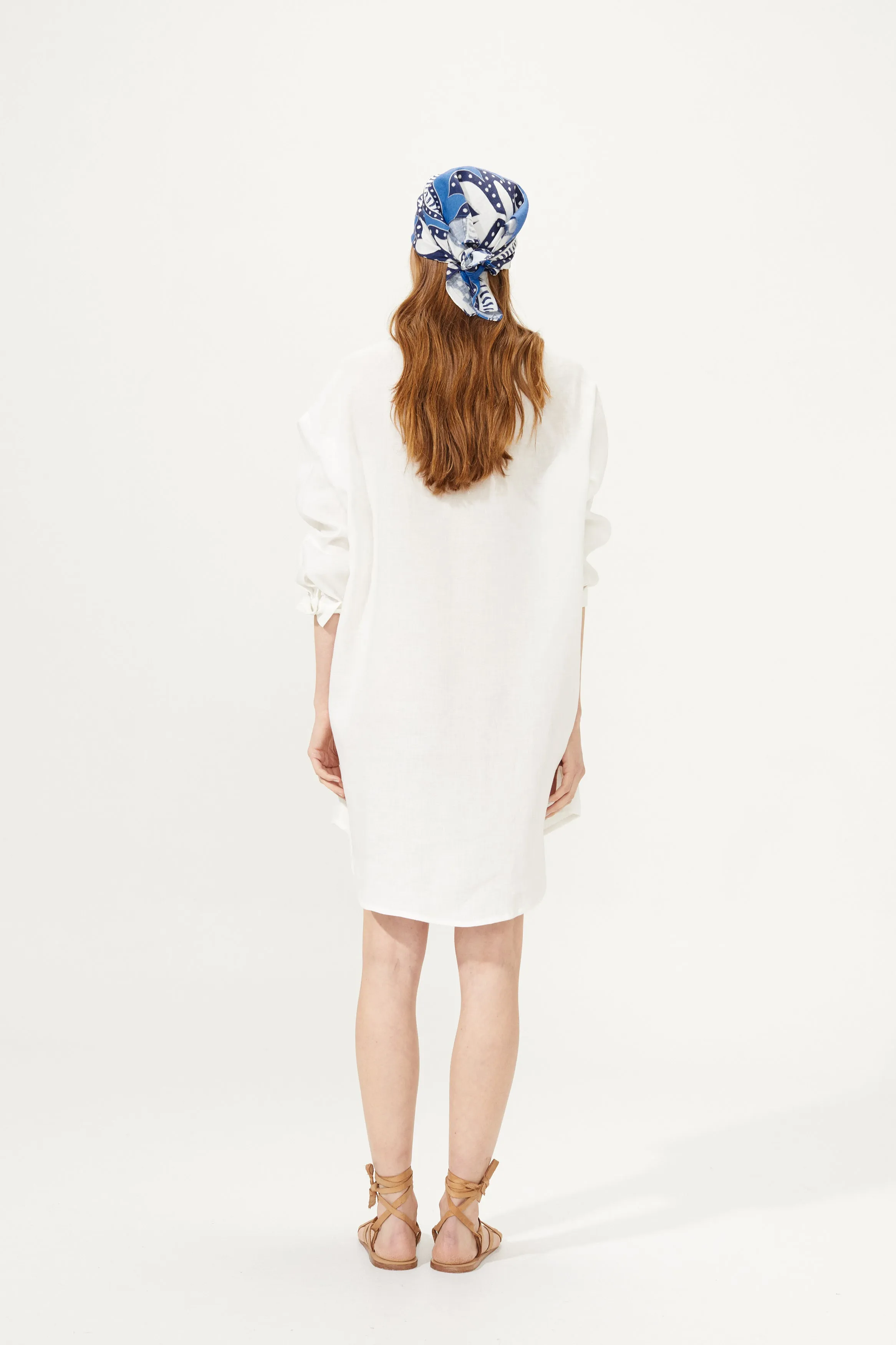 Exuma Linen Shirt Dress - White