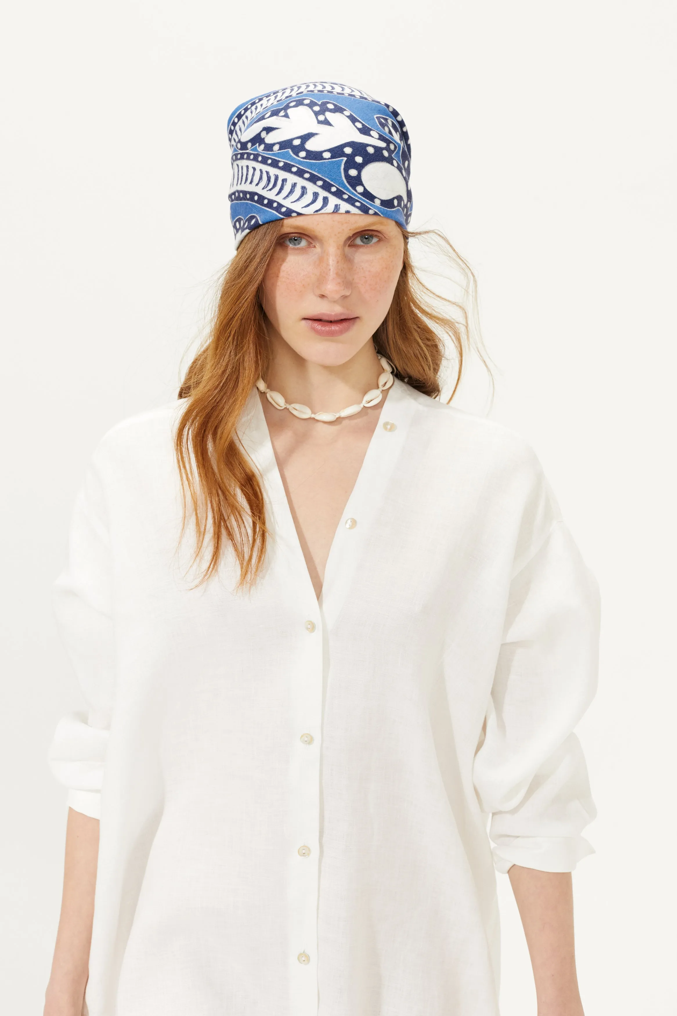 Exuma Linen Shirt Dress - White