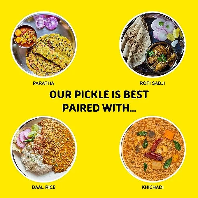 Farm Didi Farmdidi Mango Pickle 350G In Fresh Homemade Mango Pickles&Chutneys|Traditional Indian Achar|Authentic Less Oil Pickle Dry Aam Ka Achaar Home Made With Organic Methods&Preservative Free