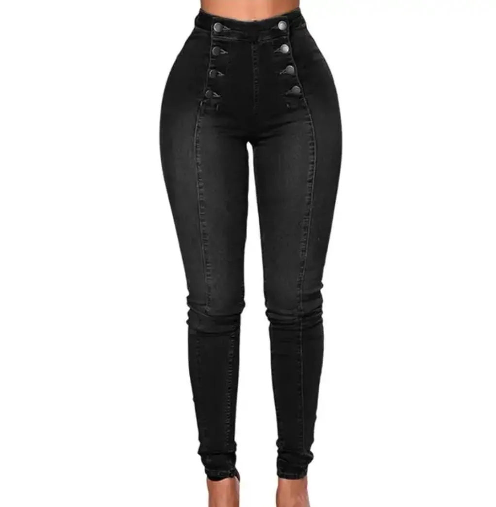 Fashion High Waist Women Pencil Jeans 5XL 000980023