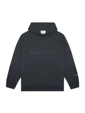 Fear Of God Essentials 3D Silicon Applique Pullover Hoodie Black [FW20]