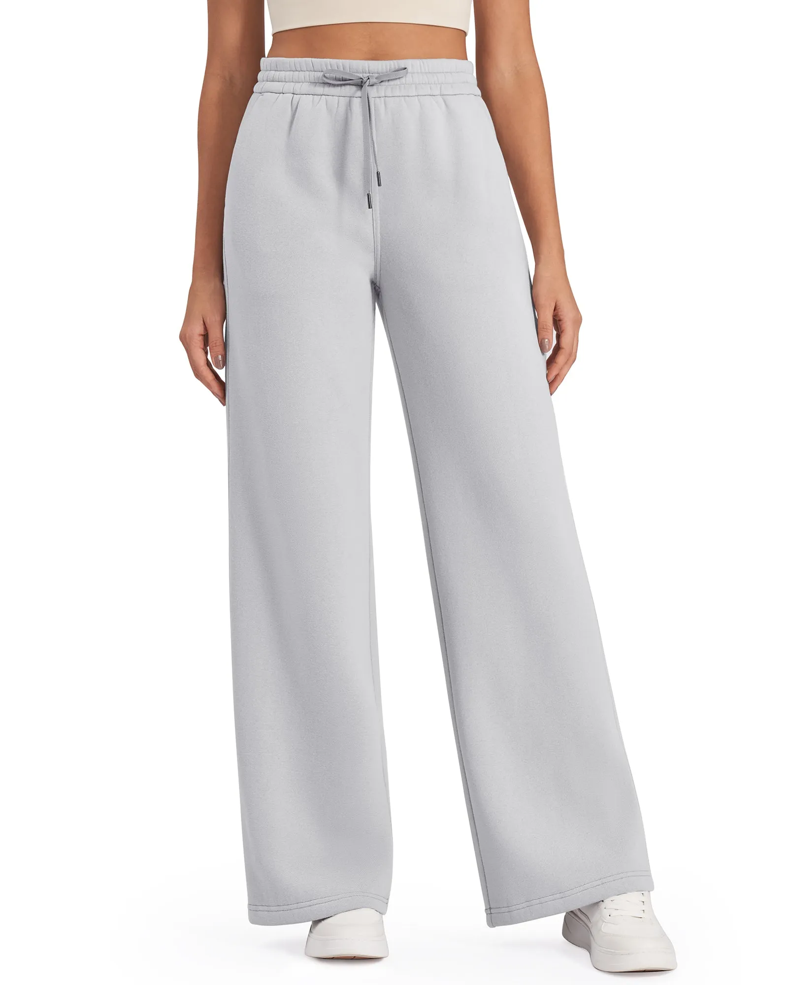 Fleece Lined Drawstring High-Waist Pants 31