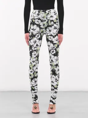 Floral Leggings (A0342-8741-MULTI-BLACK)