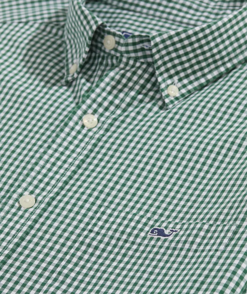 Gingham Stretch Poplin Shirt