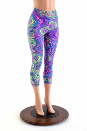 Glow Worm High Waist Capri Leggings