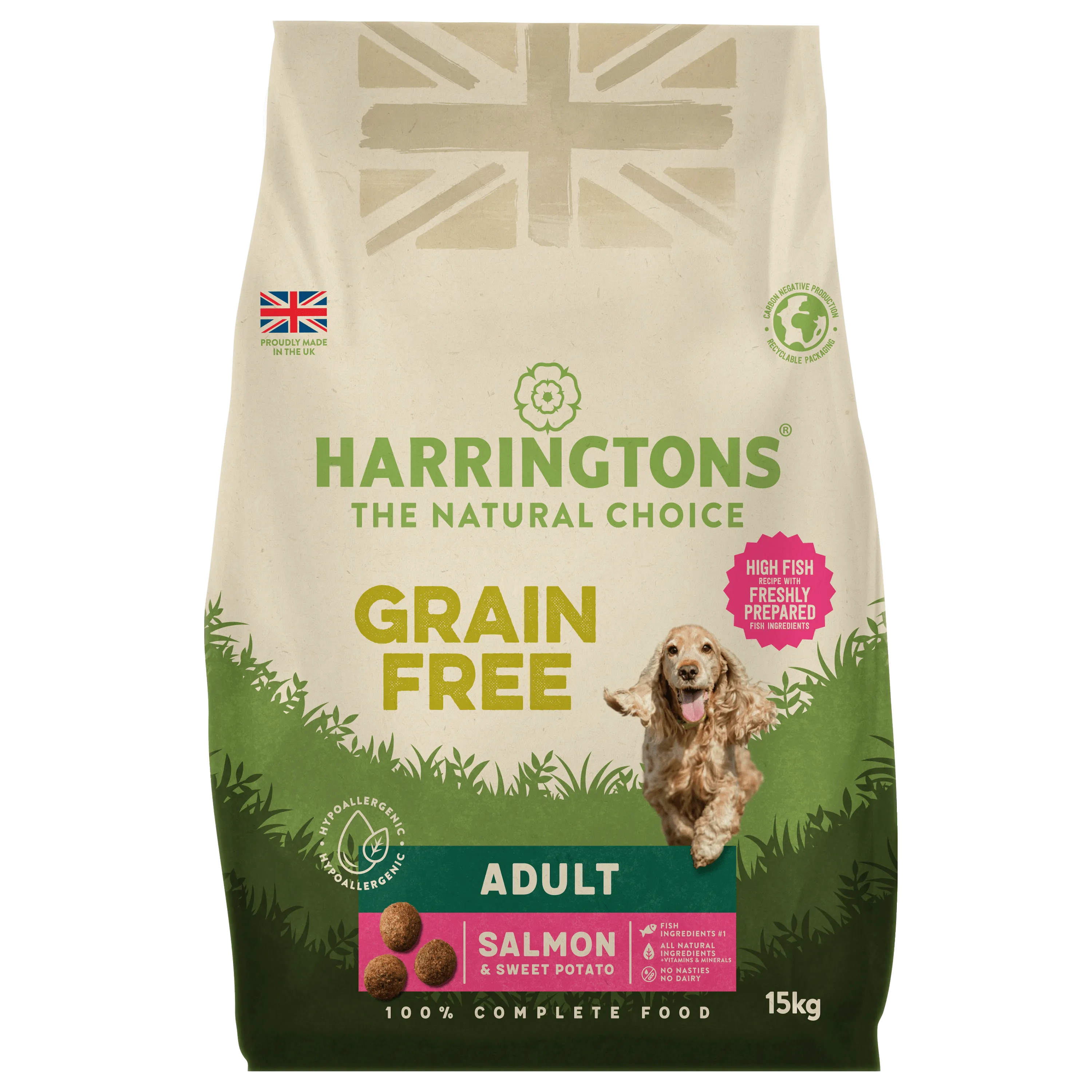 Grain-Free Dry Adult Dog Food Salmon & Sweet Potato 15kg