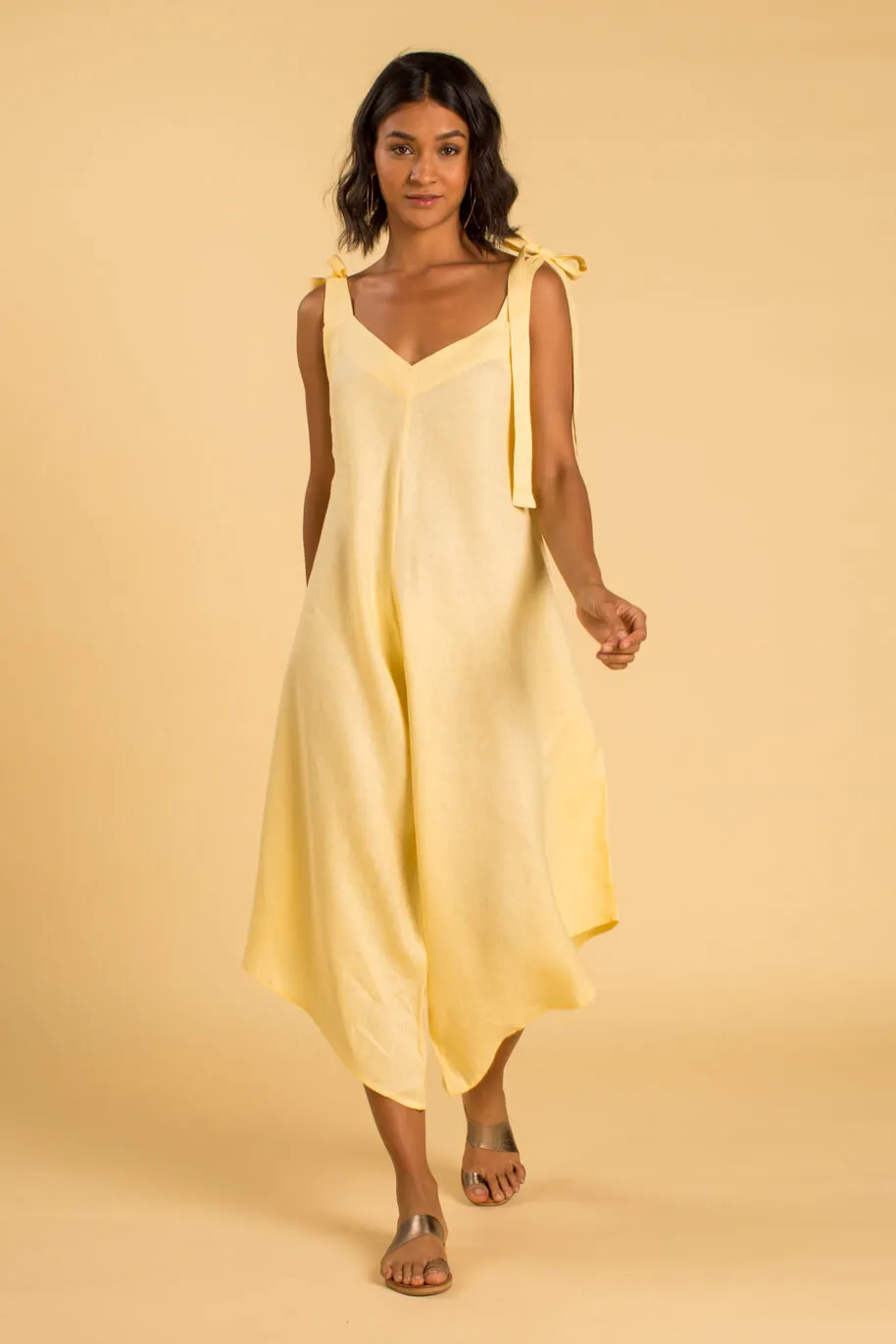 GRANADINA Linen Jumper - Light Yellow