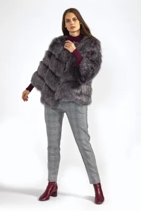 Grey Faux Fur Ella Coat