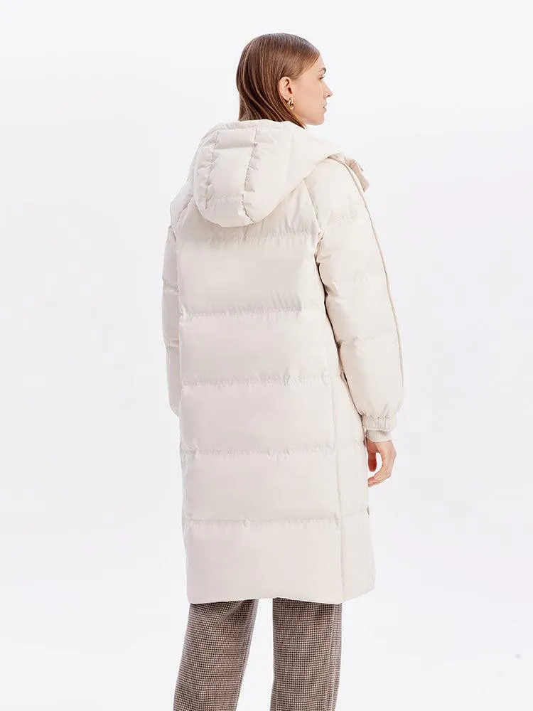 H-shape Loose Goose Down Coat