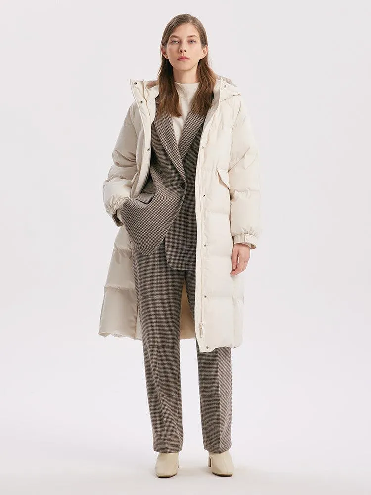 H-shape Loose Goose Down Coat